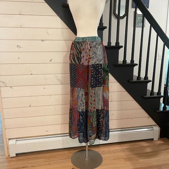 Retro Revival  Patchwork Pants NWT Size Large - Picture 2 of 9